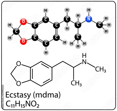 Ecstasy (mdma) Molecule Structure