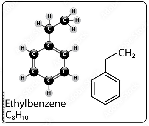Ethylbenzene Molecule Structure