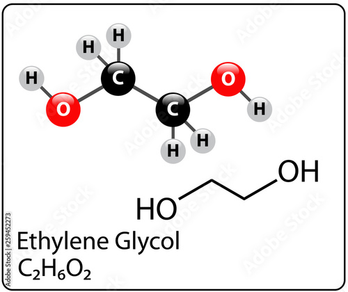 Ethylene Glycol Molecule Structure