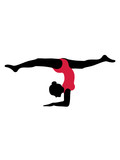 gymnastik frau yoga sport turnen ballette mädchen weiblich tunerin silhouette logo clipart verein