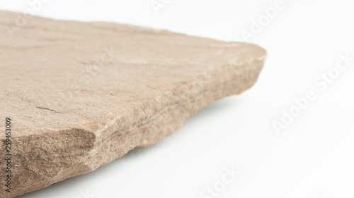 Rock empty table front of blurred white background, for product display, Blank for mockup design.