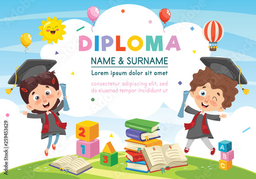 Vector Illustration Of Diploma Design