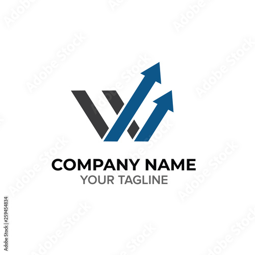 Double Growth Arrow Logo Template