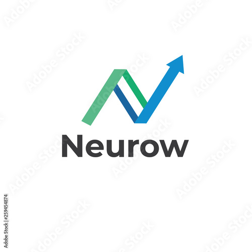 Free Download Letter N and Arrow Logo Template - GFXLoad