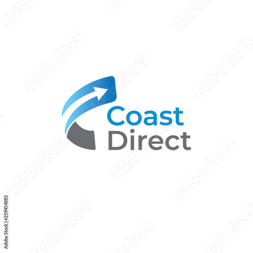 Curve Arrow Logo Template