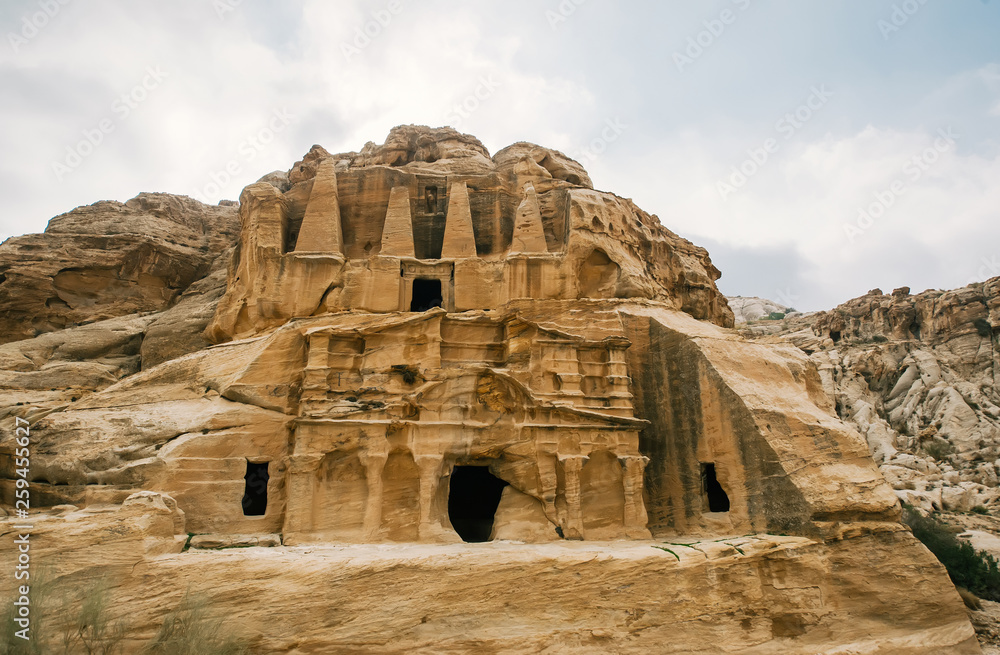 Ancient ruins of the city of Petra. Jordan