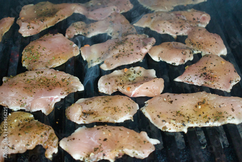 chicken meat on the grill