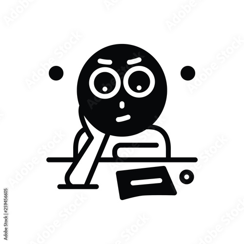 Black solid icon for fixation