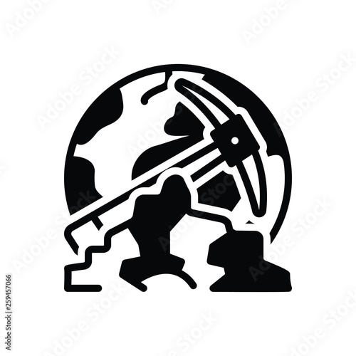 Black solid icon for geological