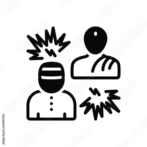 Black solid icon for fundamentalists