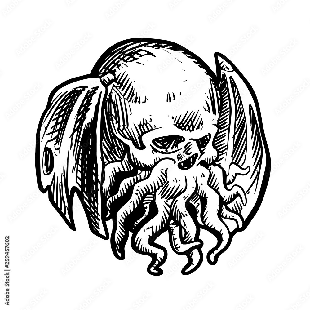 custom made wallpaper toronto digitalAncient Mythical Monster Cthulhu - Vector illustration