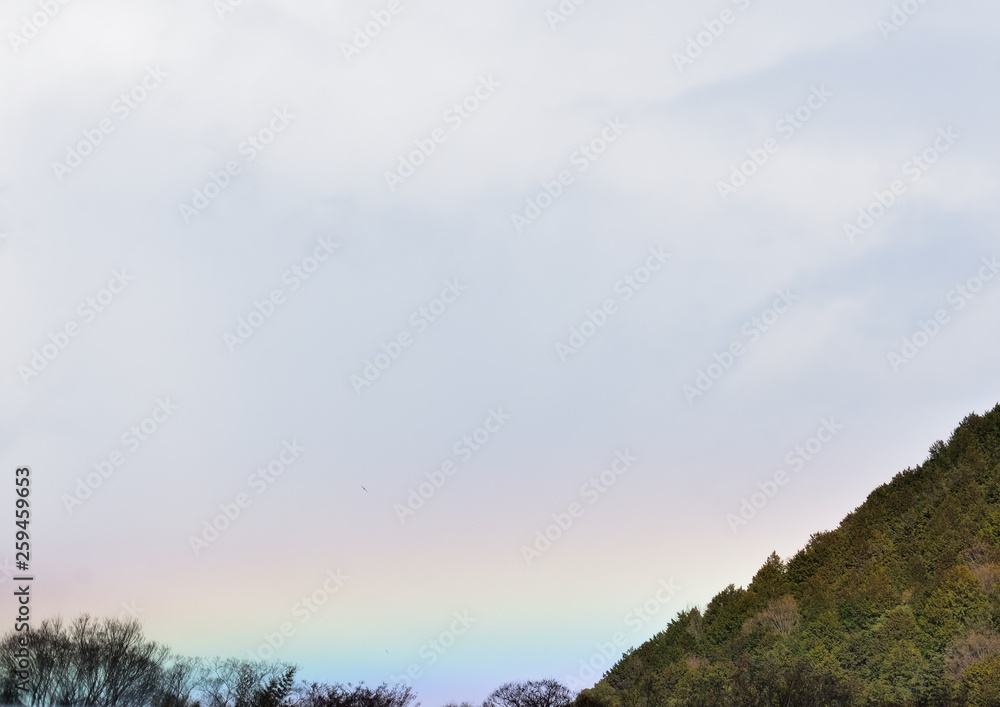 landscape with birds in the rainbow ,mountains, in Japan(1-1) landscape with birds in the rainbow ,mountains, in Japan(1-1)