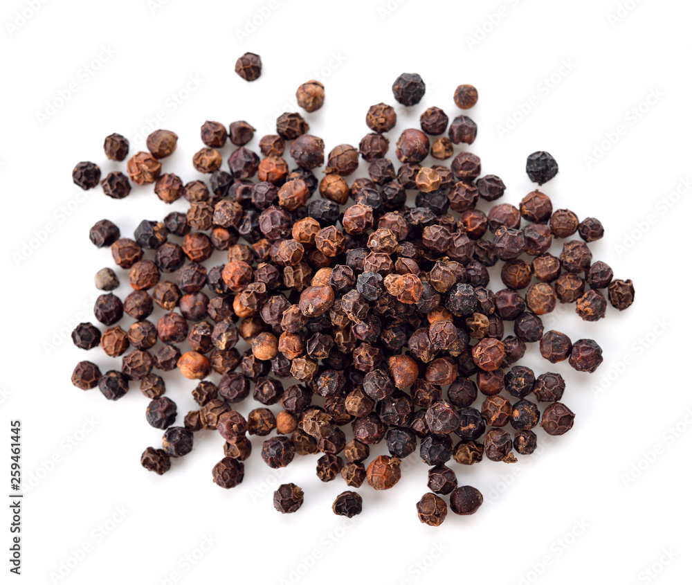 black pepper on white background black pepper on white background