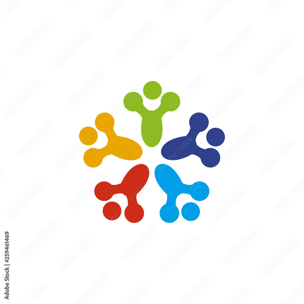 Community and adoption care logo design vector template Community and adoption care logo design vector template