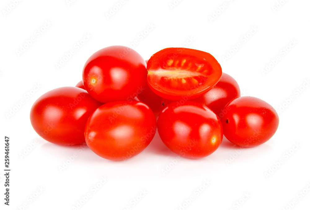 Fresh tomatoes on white background. Fresh tomatoes on white background.