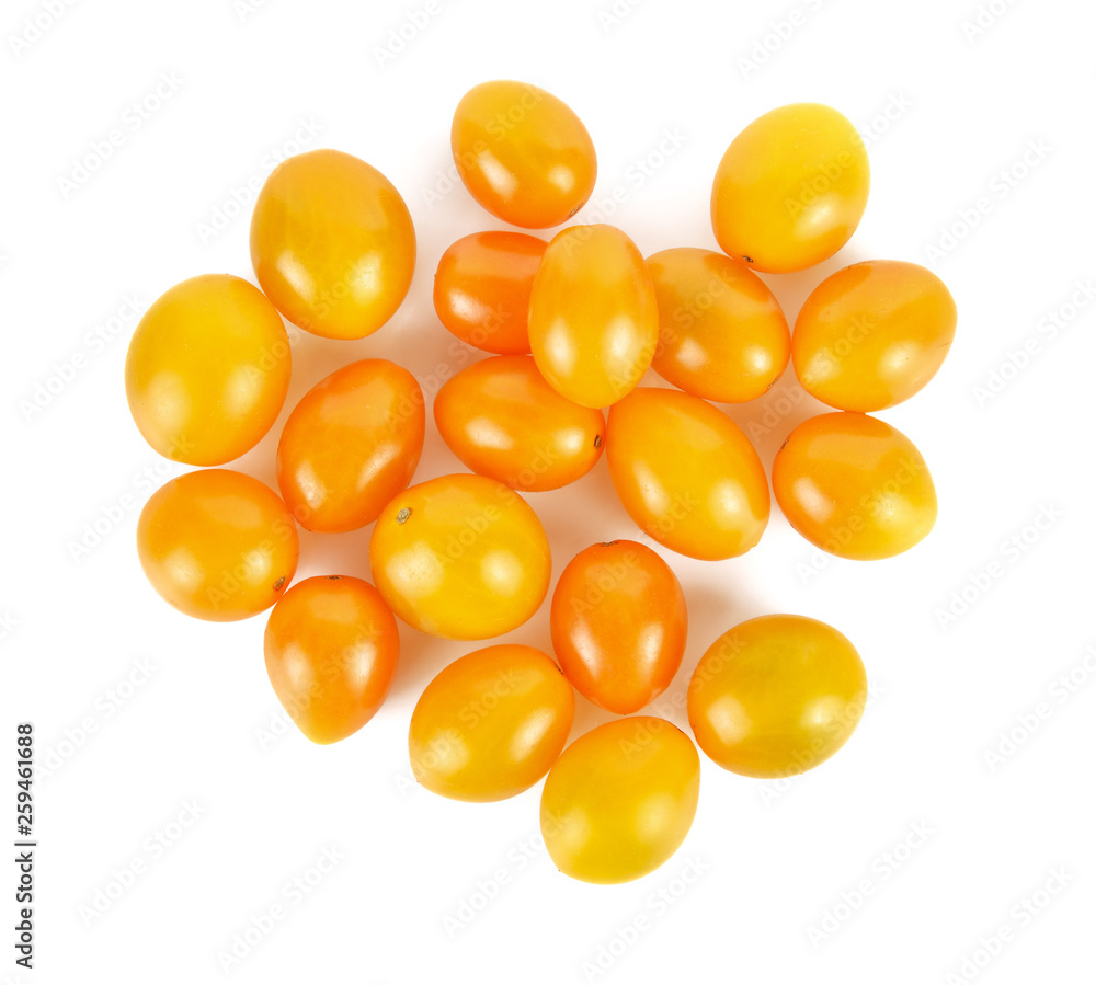 Yellow cherry Tomatoes isolated on white background Yellow cherry Tomatoes isolated on white background