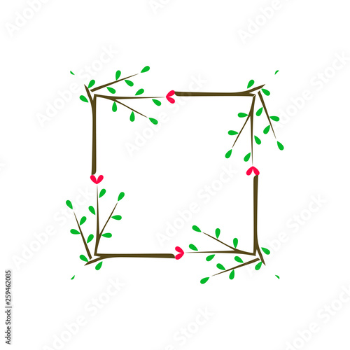 Laurel Frame, Art Brush, Wedding Frame
