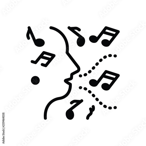 Black solid icon for improvisation