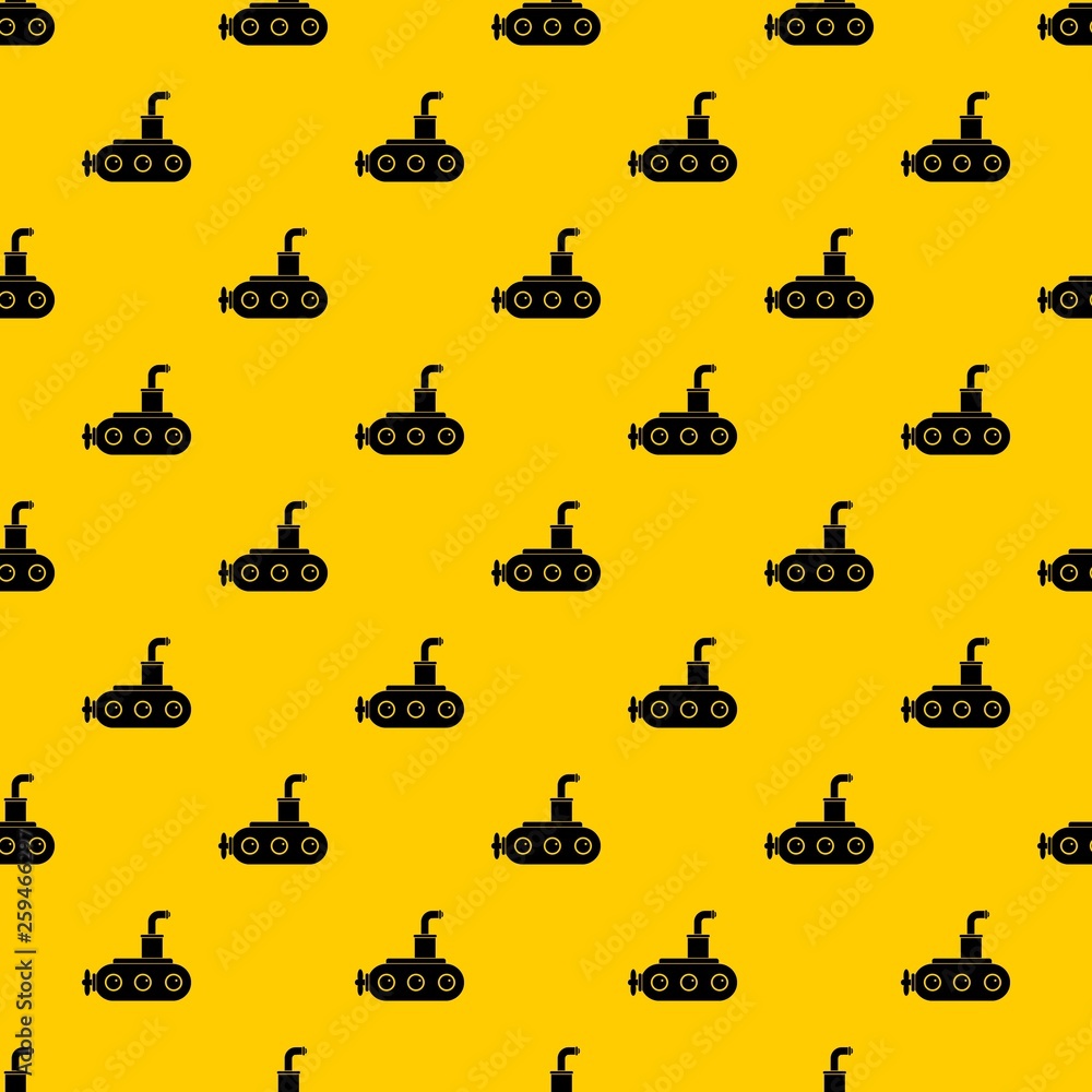 Submarine pattern seamless vector repeat geometric yellow for any design