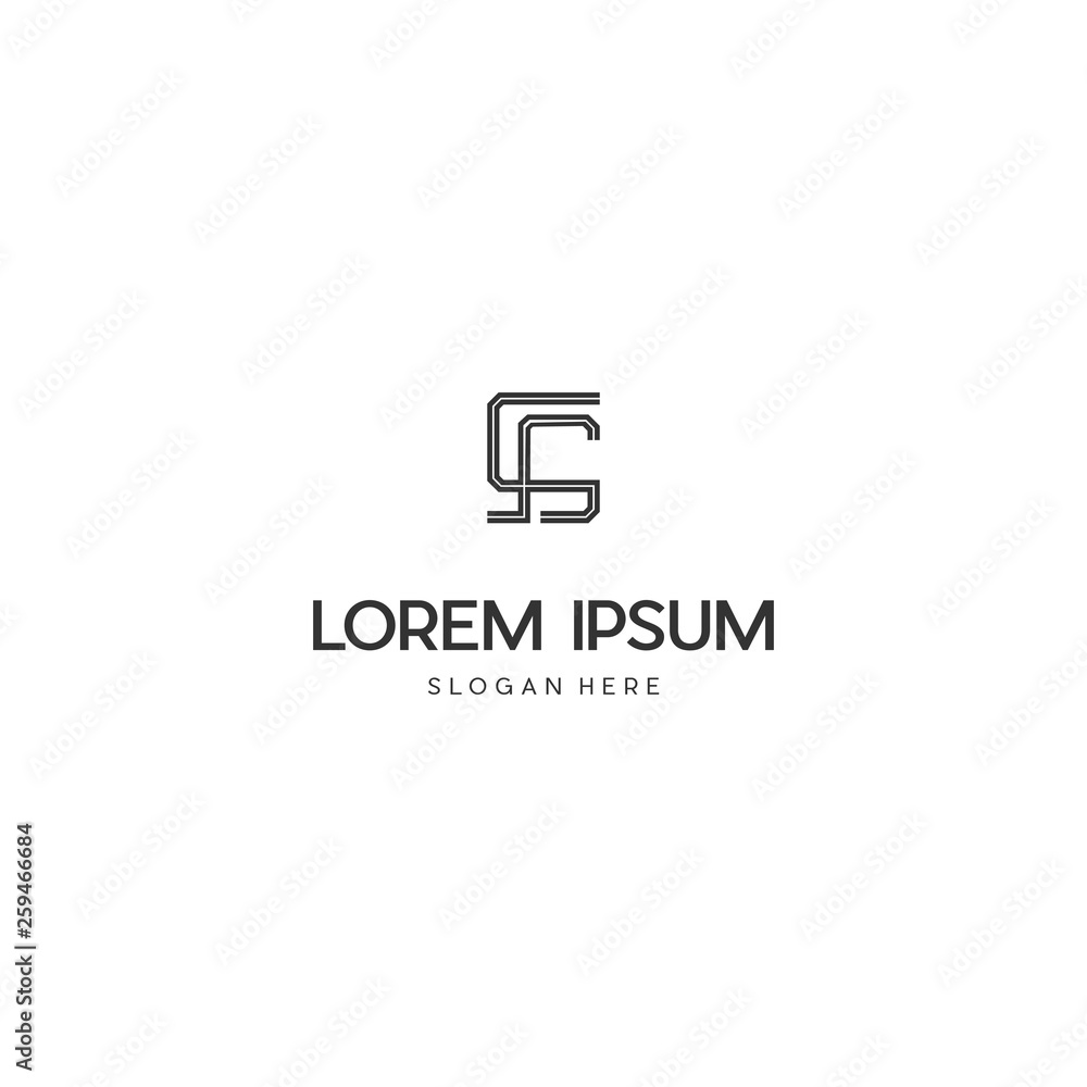 FS abstract logo vector icon illustration design. FS letter abstract design line minimalist graphic logo template FS abstract logo vector icon illustration design. FS letter abstract design line minimalist graphic logo template