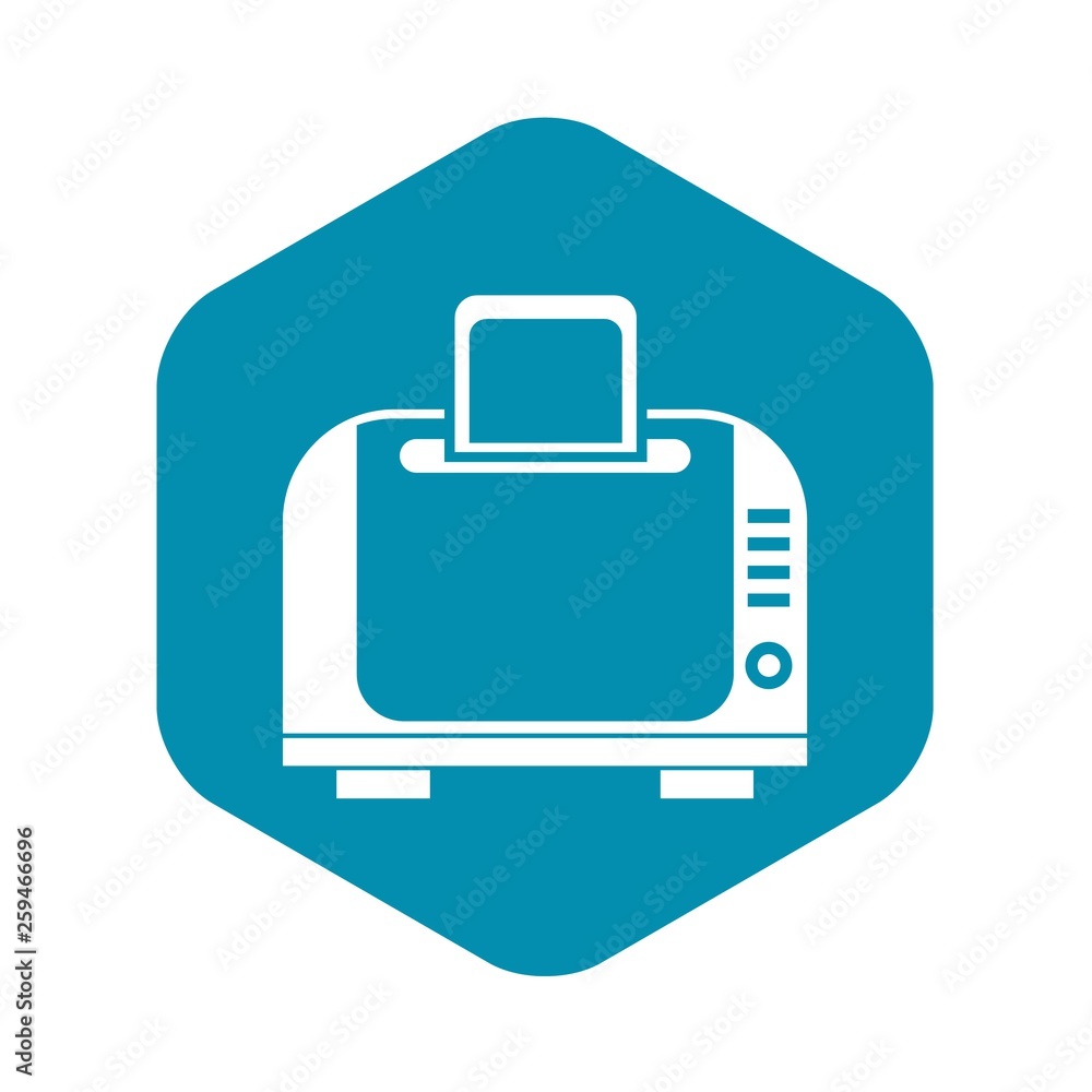 Toaster icon in simple style isolated on white background. Home appliances symbol Toaster icon in simple style isolated on white background. Home appliances symbol