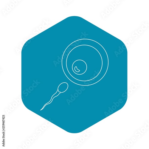 Artificial insemination icon. Outline illustration of artificial insemination vector icon for web