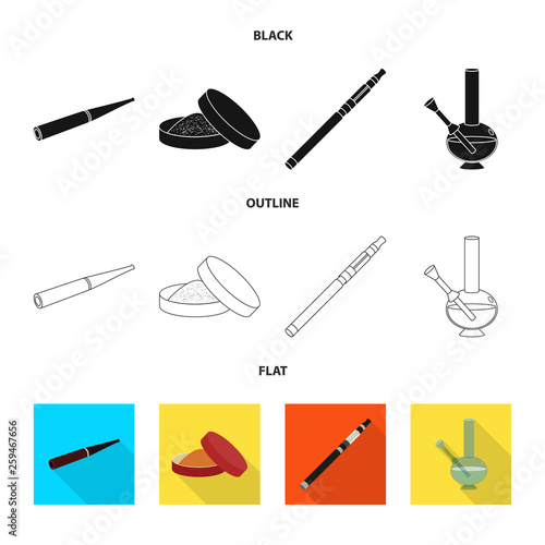 Vector design of refuse and stop symbol. Collection of refuse and habit stock vector illustration.