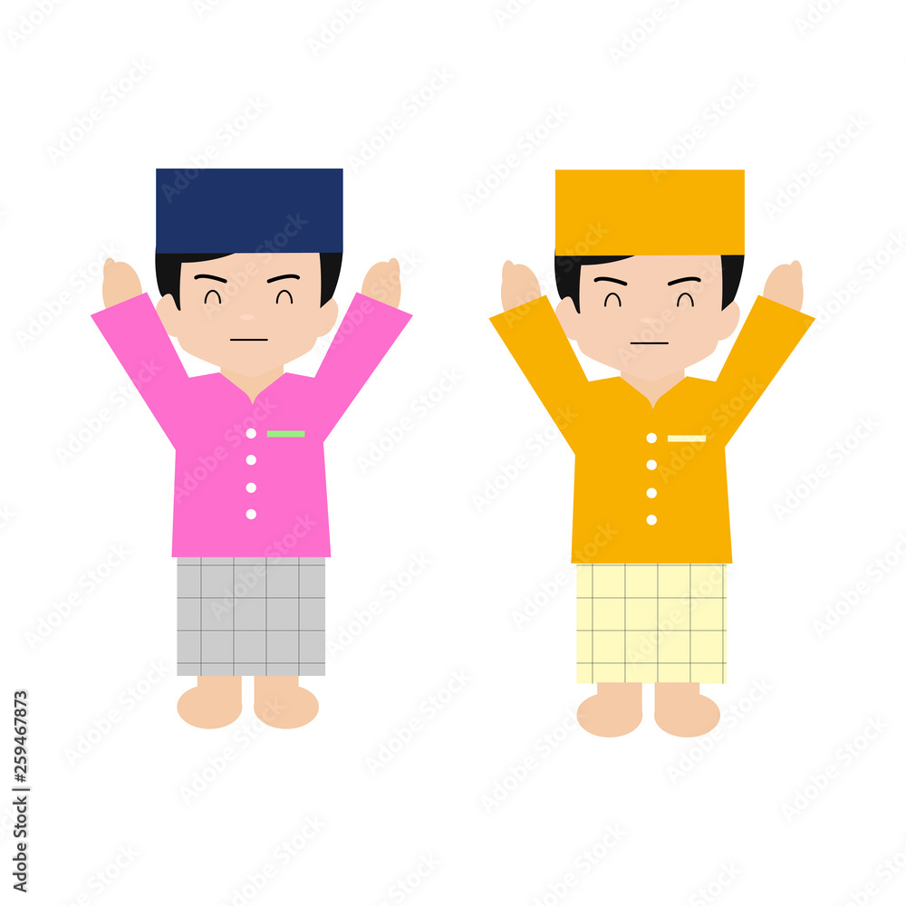 happy ramadan kids collection template. vector happy ramadan kids collection template. vector