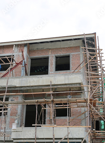 A Residential building in progress under construction.