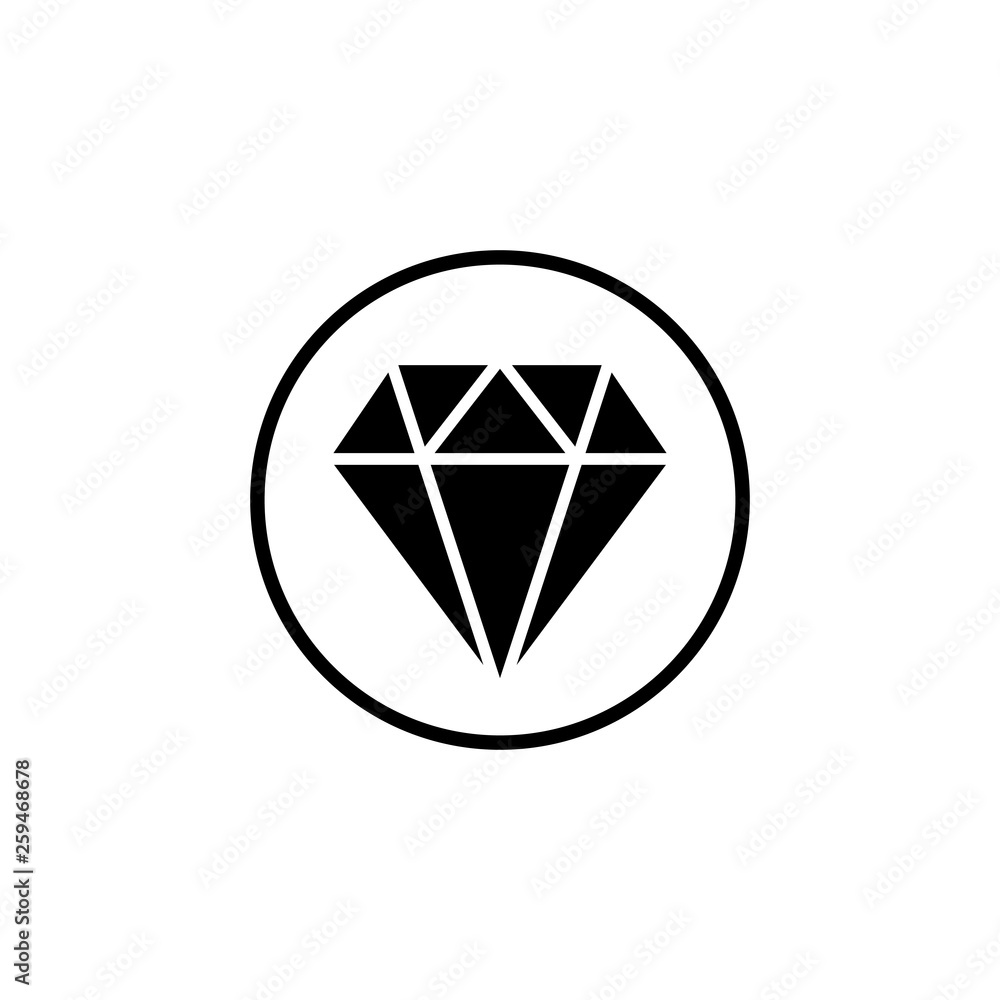 Diamond icon vector. Diamond line icon. Gemstone symbol Diamond icon vector. Diamond line icon. Gemstone symbol