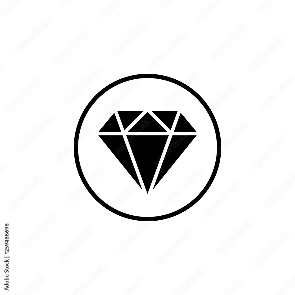 Diamond icon vector. Diamond line icon. Gemstone symbol Diamond icon vector. Diamond line icon. Gemstone symbol
