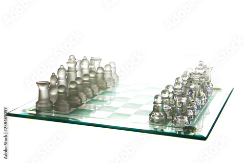 glass chess isolated