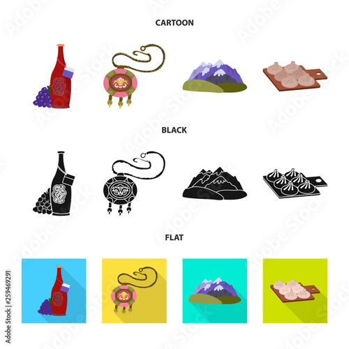 Isolated object of culture and sightseeing icon. Set of culture and originality vector icon for stock.