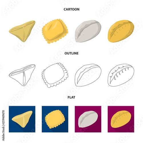 Vector design of products  and cooking icon. Collection of products  and appetizer stock vector illustration.