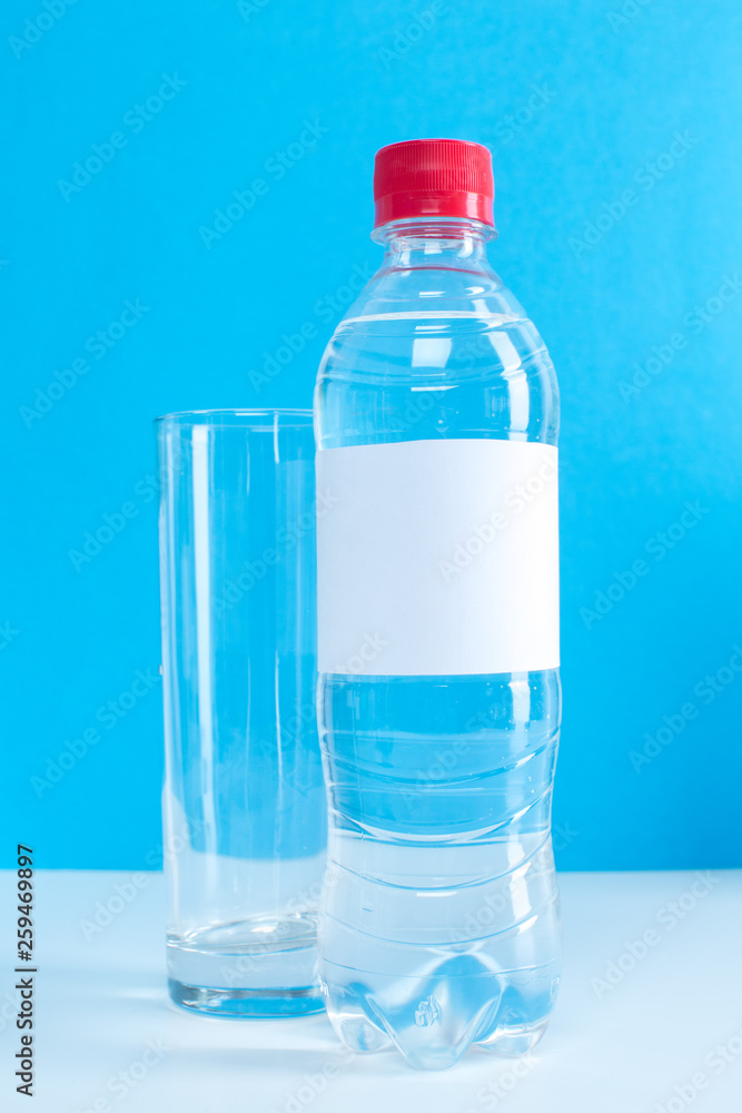 Plastic bottle of drinking water