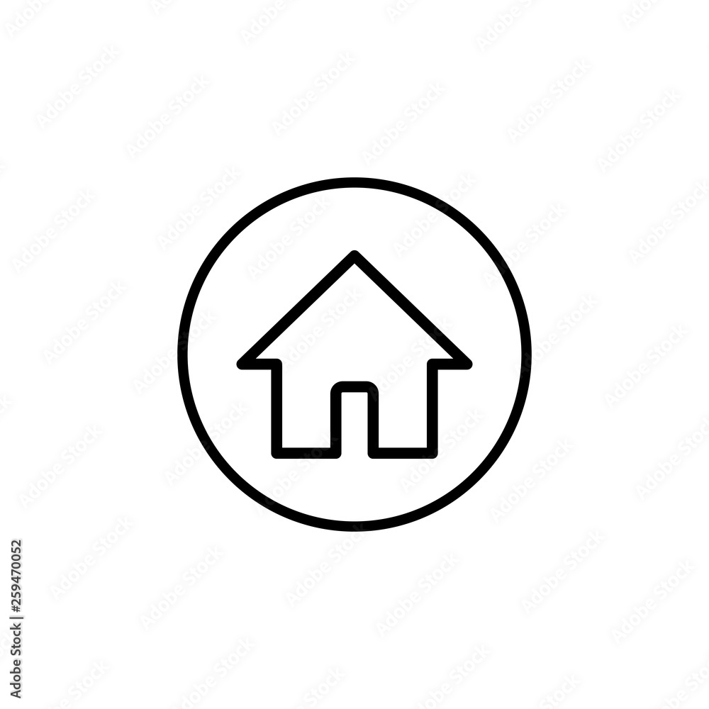Home icon vector. House vector icon