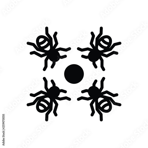 Black solid icon for inroad invasion