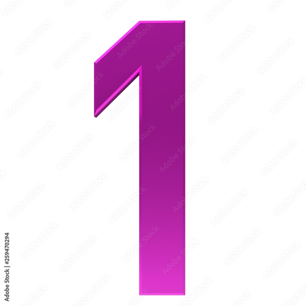 1 number one pink 3d rendering isolated white background 1 number one pink 3d rendering isolated white background