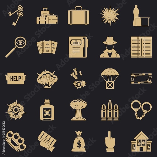 Blame icons set. Simple set of 25 blame vector icons for web for any design