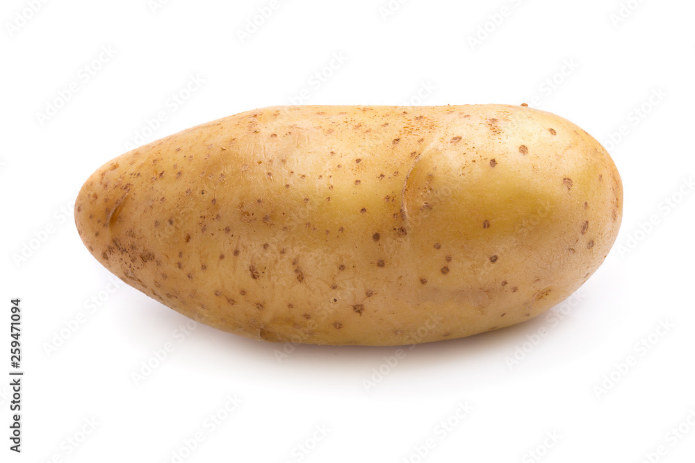 Fresh potatoes isolated over a white background. Fresh potatoes isolated over a white background.