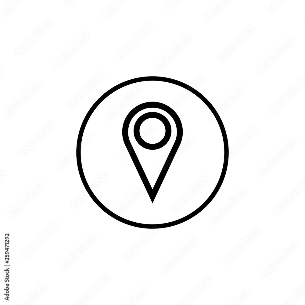 Pin icon vector. Location icon. Map pointer icon Pin icon vector. Location icon. Map pointer icon