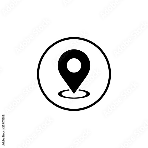 Pin icon vector. Location icon. Map pointer icon