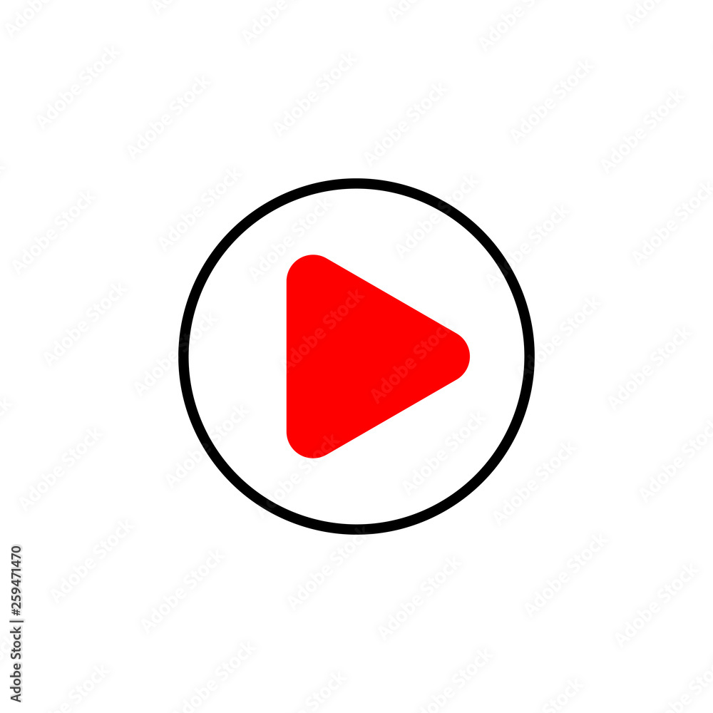 play Icon vector. Play button vector icon play Icon vector. Play button vector icon