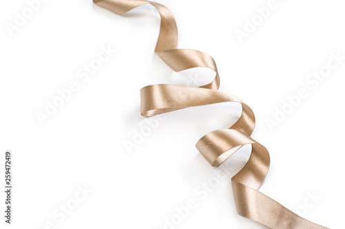 Beautiful ribbon on white background