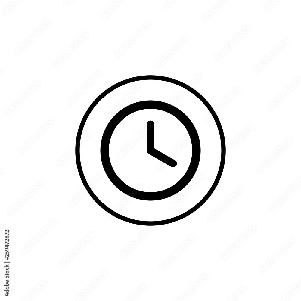 Time icon vector. Clock icon vector Time icon vector. Clock icon vector