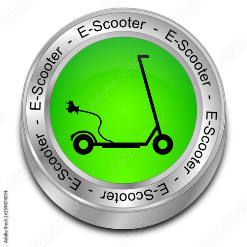 E-Scooter Button - 3D illustration