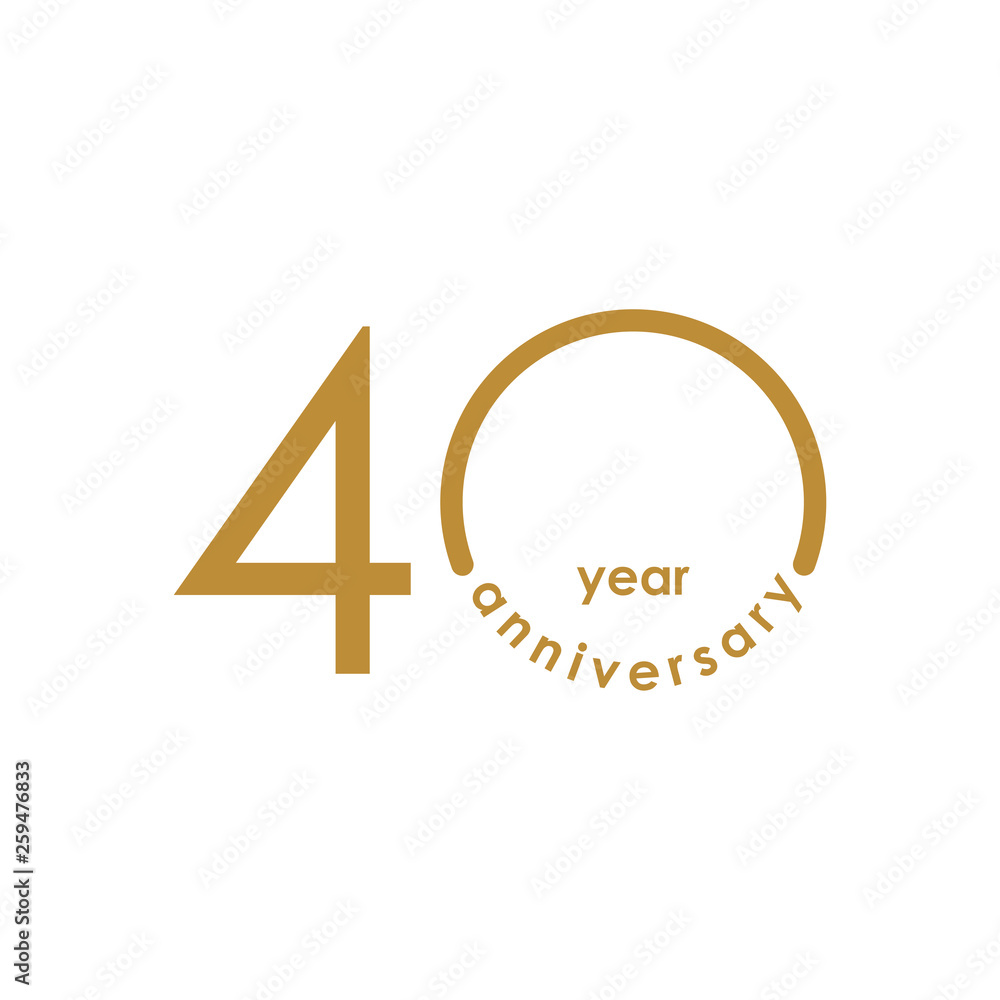 Obraz premium 40 Year Anniversary Vector Template Design Illustration