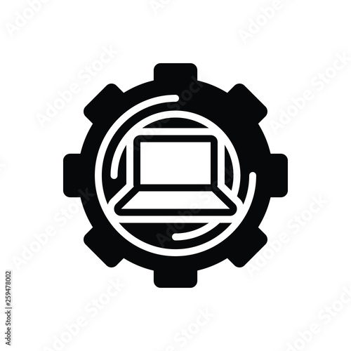 Black solid icon for restore return