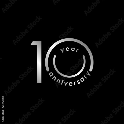 10 Year Anniversary Vector Template Design Illustration