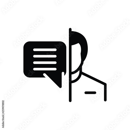Black solid icon for about concerning